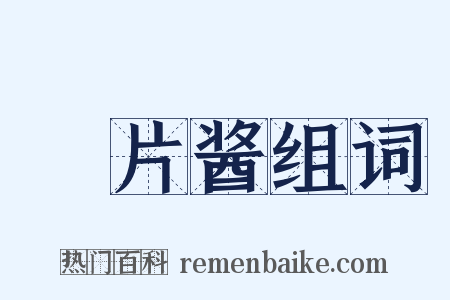 鲊片酱组词是什么意思的图片